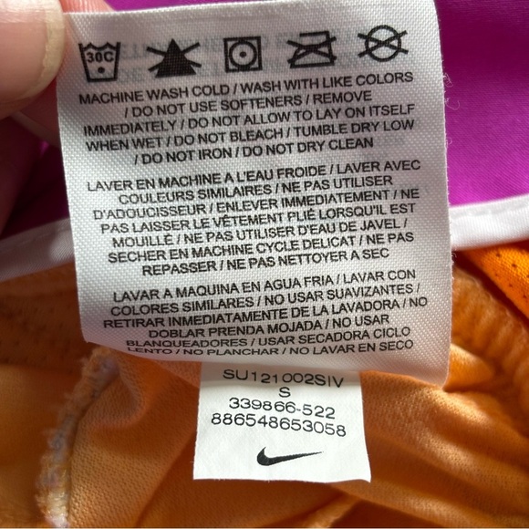 Nike Dri-Fit Drawstring Running Shorts-Purple/Orange-Women Small - Picture 5 of 6